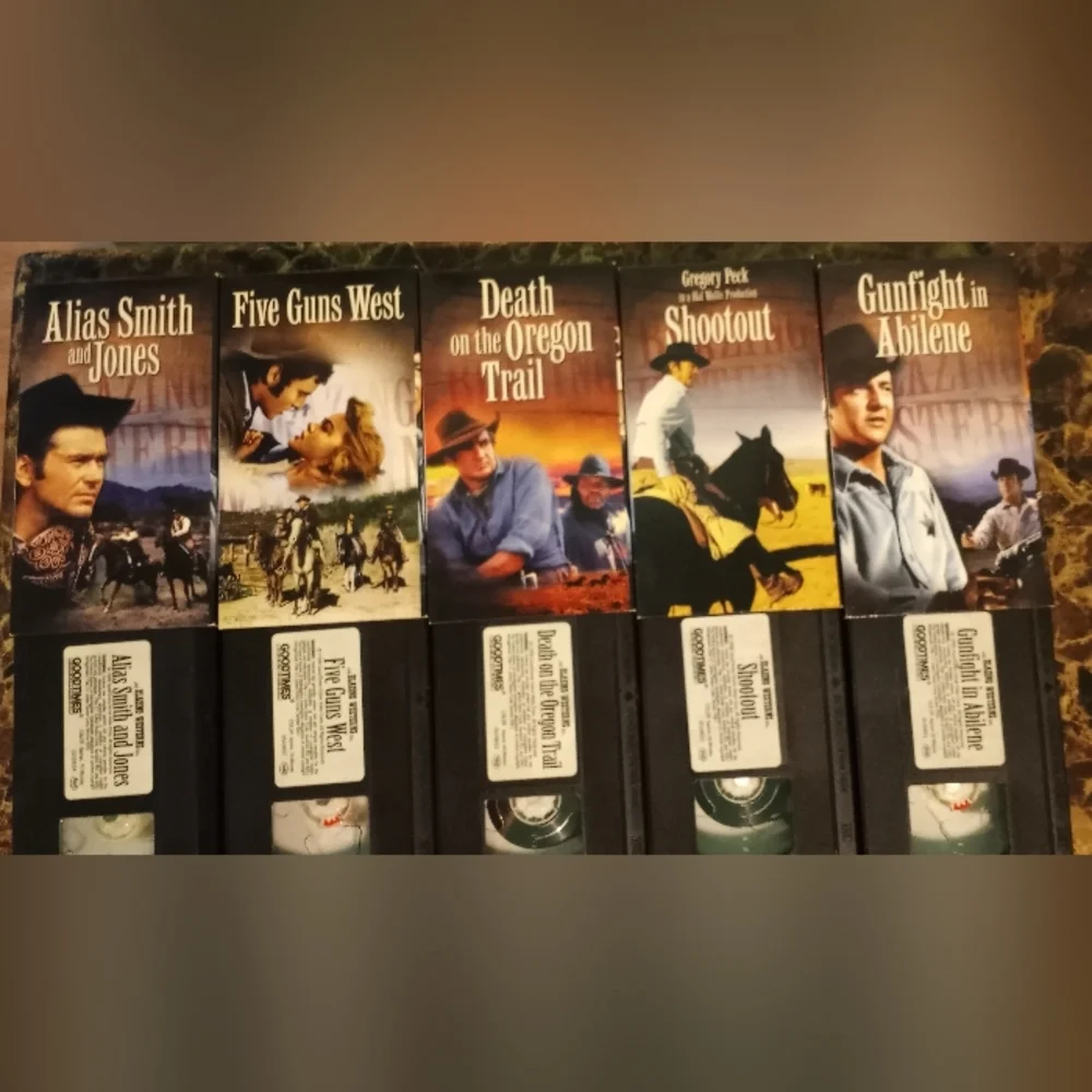 Blazing Westerns Collection 5 Series Pack VHS Tapes